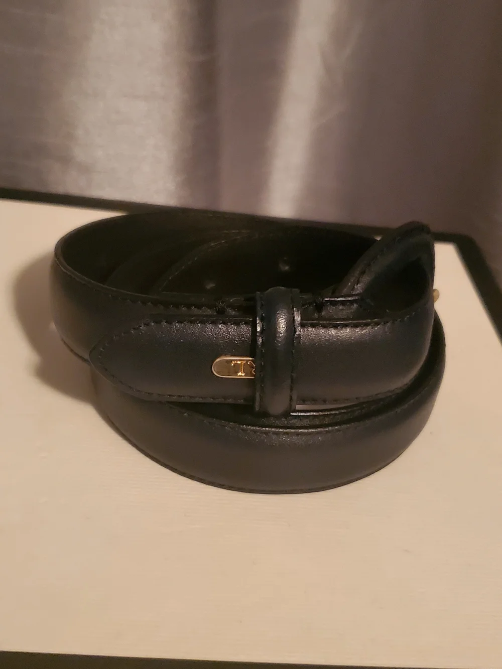 Womens Blue Leather Ralph Lauren Belt